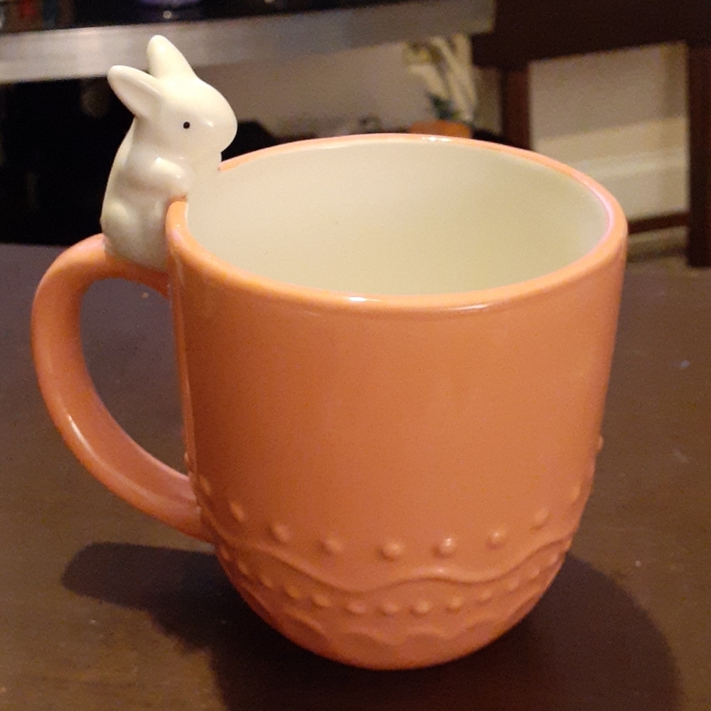 TAG EASTER BUNNY MUG PINK WHITE